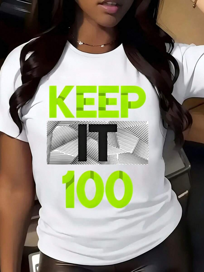 Women'S Fashion Trends Summer 2025 - Plus size dames T-shirt met 'Keep