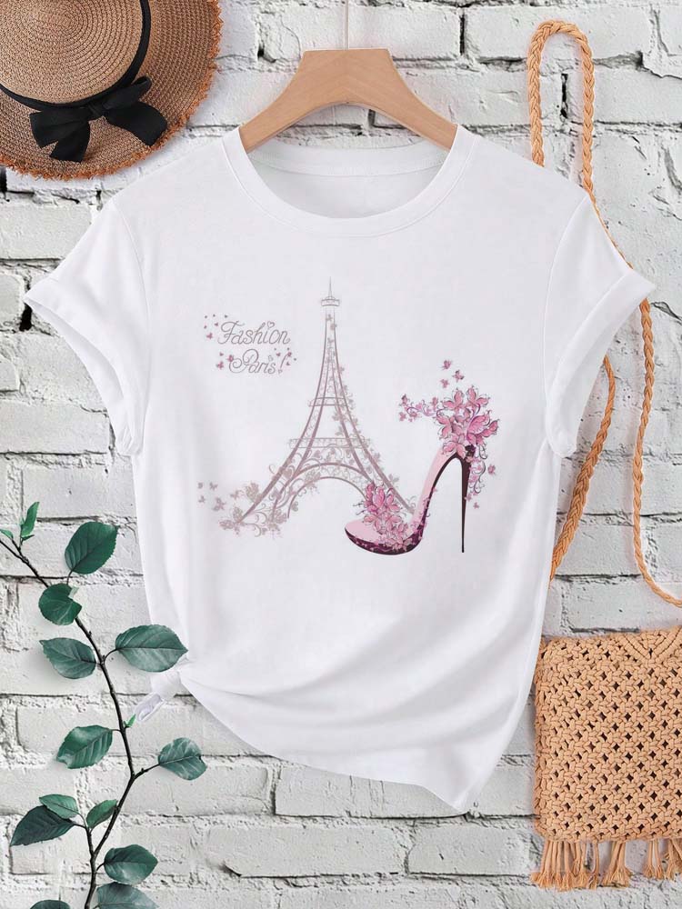 Women'S Fashion Paris - Mode Parijs Eiffeltoren Print Dames T-shirt