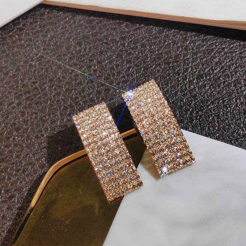 Women'S Fashion Paris - 14K Yellow Gold Diamond Stud Oorbellen