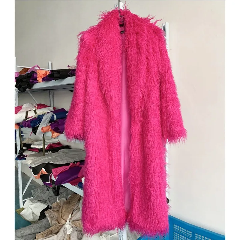 Women Fashion Over 50 - Nieuwe trendy dames imitatiebontjas woon-werkverkeer lange