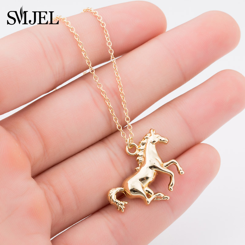 Women'S Day Fashion Show - SMJEL Vintage metalen rennende paard kettingen