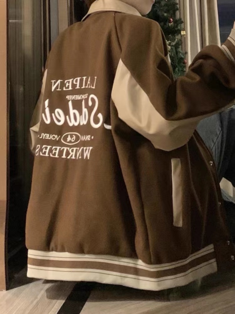 Women'S Fashion Utility Jacket - Honkbaljassen voor meisjes met letter Y