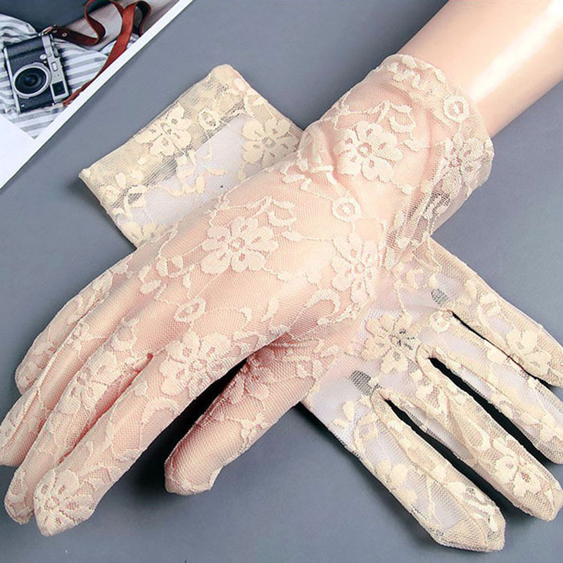 Women Fashion Gloves - Dameshandschoenen Zomer Kort Kant Ademend Dunne