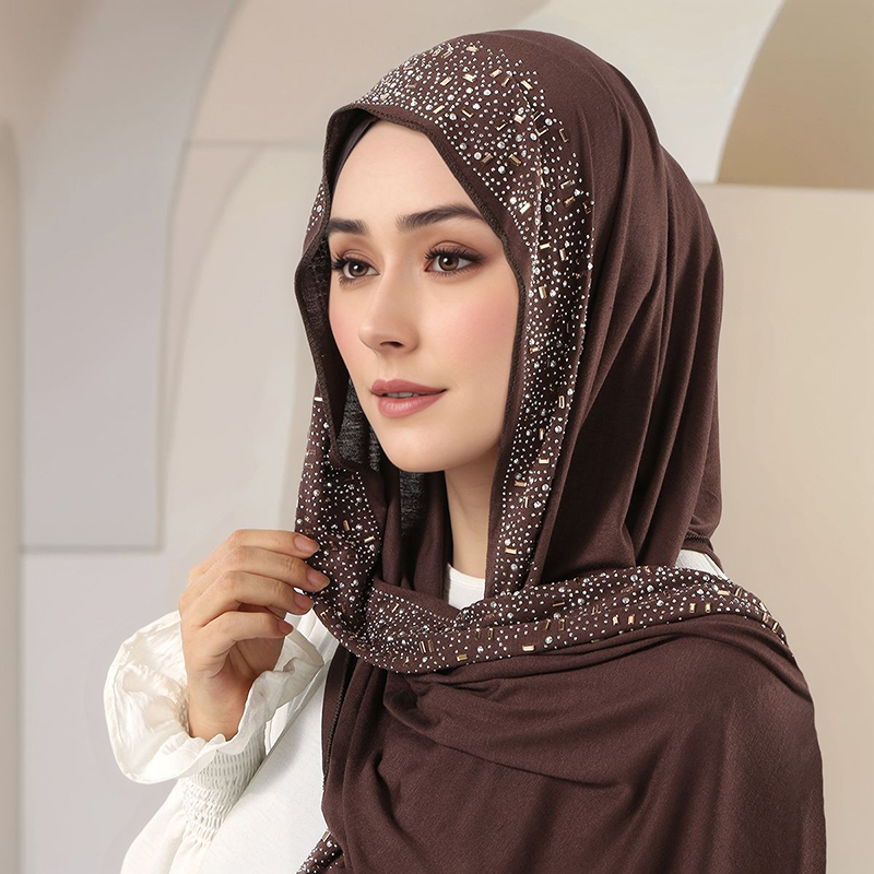 Trend Women Fashion - Ramadan Muslim Shimmer Strass Jersey Katoenen