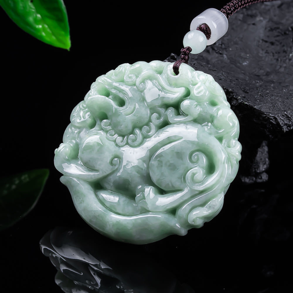 Women Fashion Designer - Natuurlijke Myanmar Jadeïet Bixiu hanger ketting
