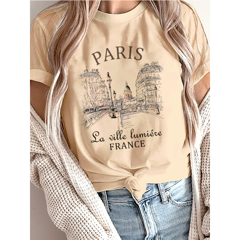 Women'S Fashion Paris - Casual T-shirt met korte mouwen en