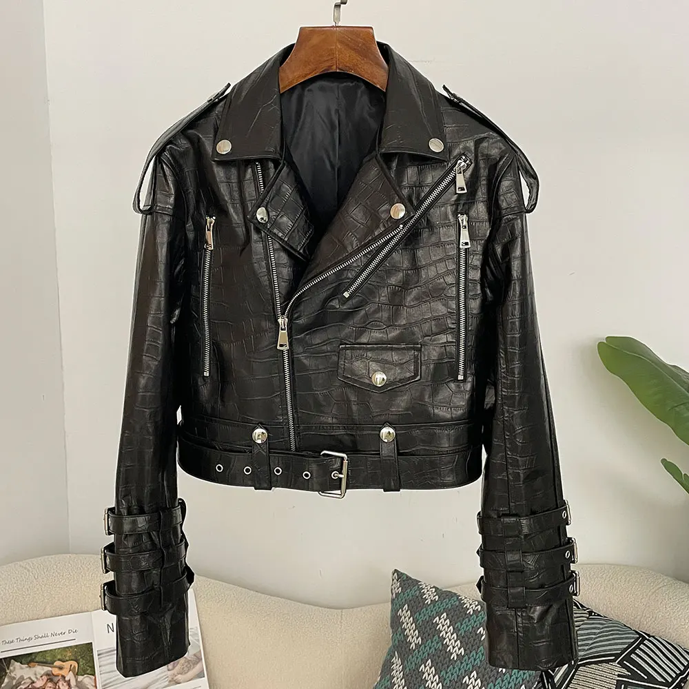 Echt leren damesjack voor dame - Women'S Fashion Utility Jacket recensie en prijs