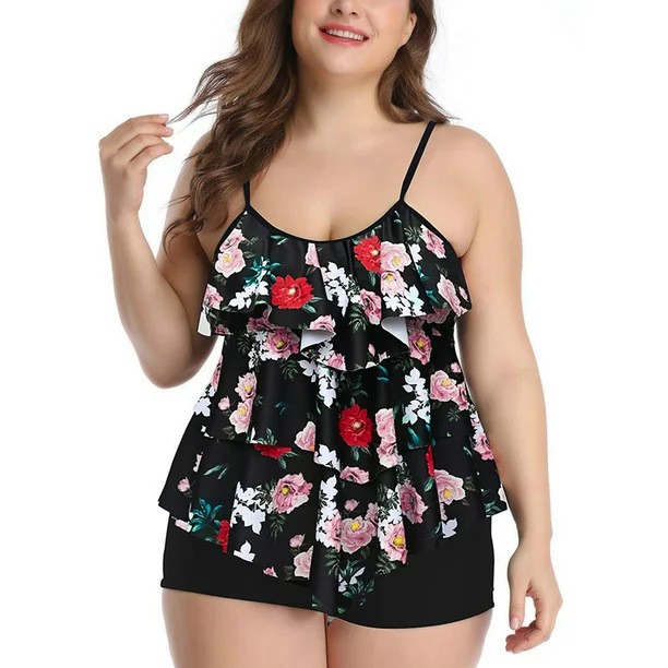 Tankini Damesbikini Bloemenpri - Crop Top Women recensie en prijs