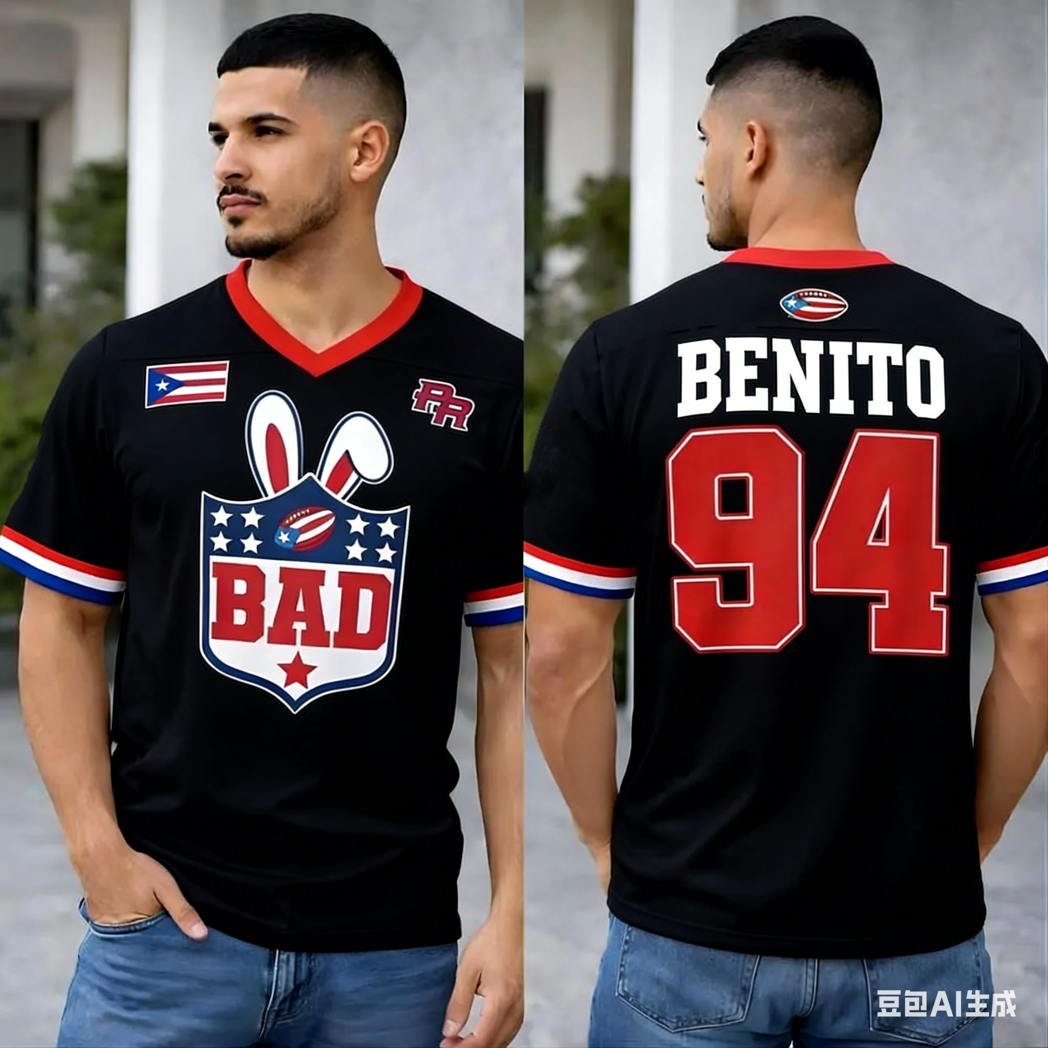 Puerto Rico Oversized Jersey P - Women'S Fashion Rugby Top recensie en prijs