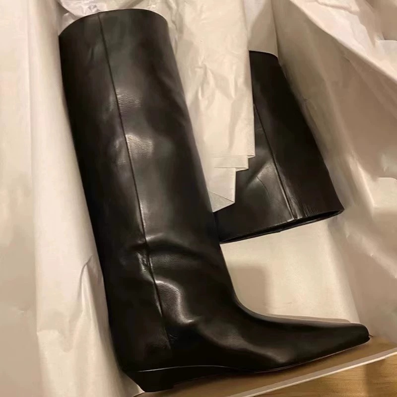 Mode Dames Kniehoge Laarzen Pu - Women'S Fashion Leather Boots recensie en prijs