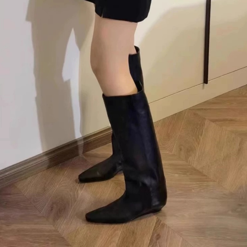 Mode Dames Kniehoge Laarzen Pu - Women'S Fashion Leather Boots recensie en prijs