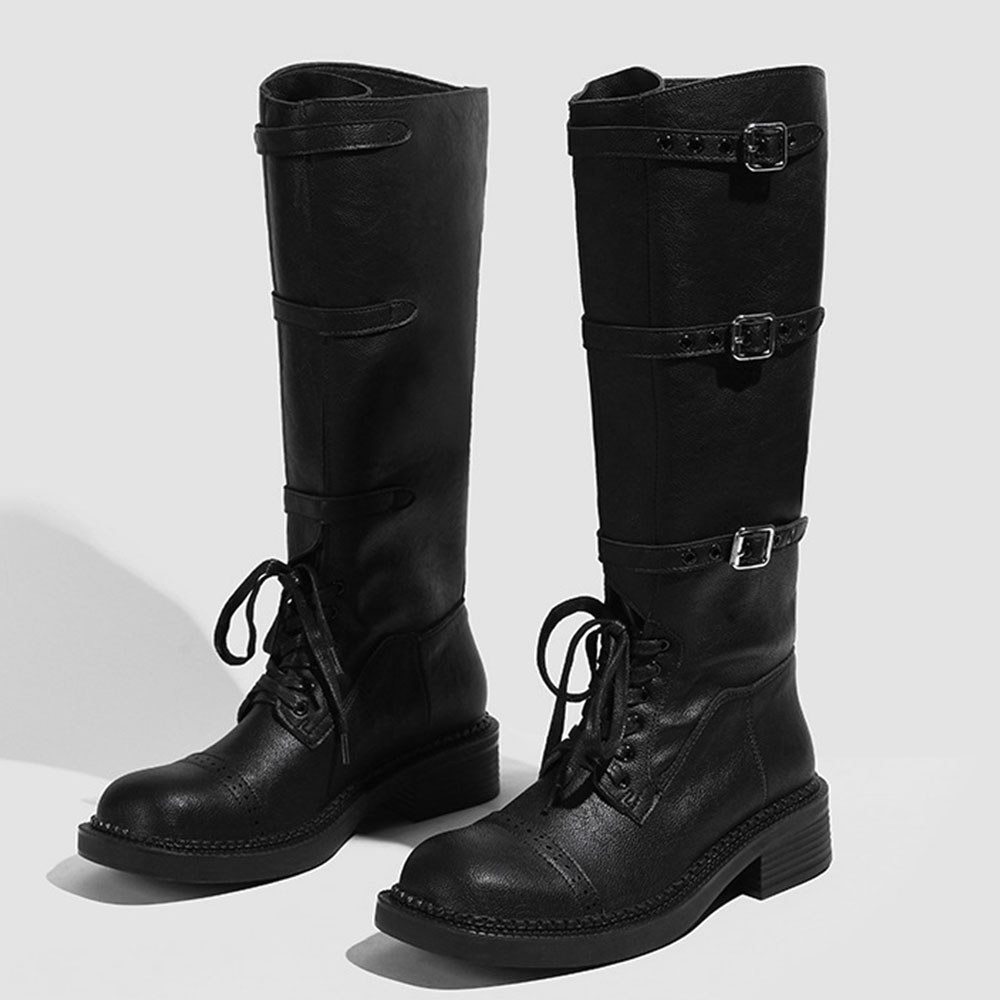 Dames Kniehoge Laarzen Vintage - Women'S Fashion Leather Boots recensie en prijs