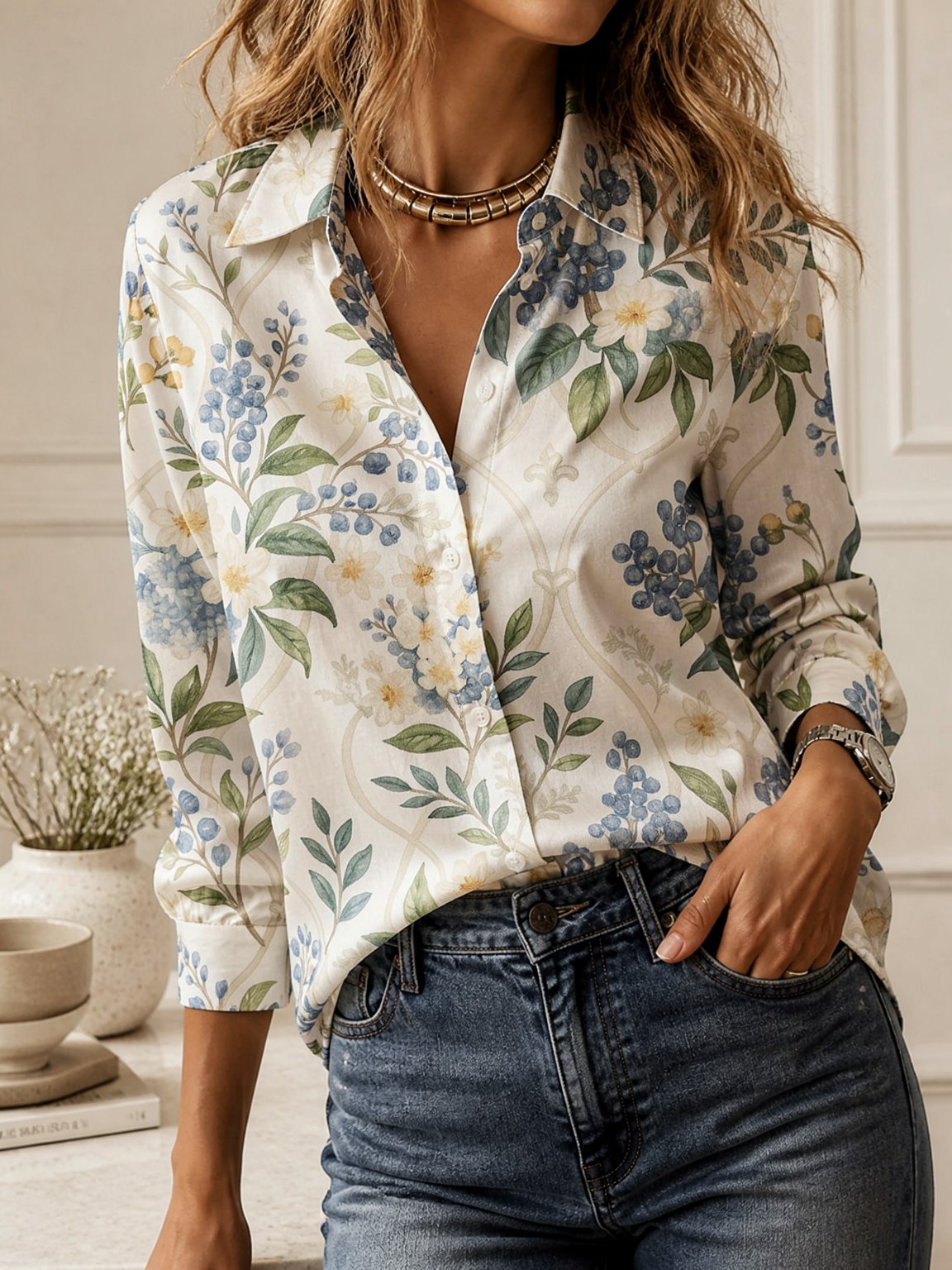 Casual all-match blouse met kr - Trend Women Fashion recensie en prijs