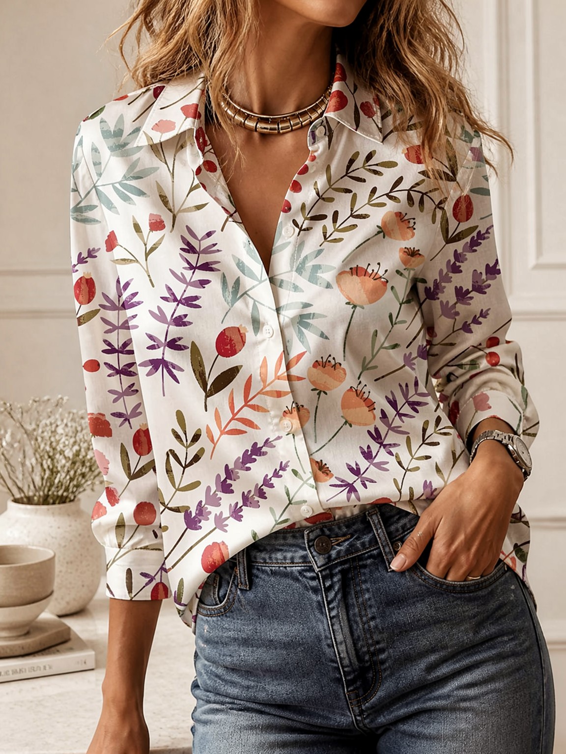 Casual all-match blouse met kr - Trend Women Fashion recensie en prijs