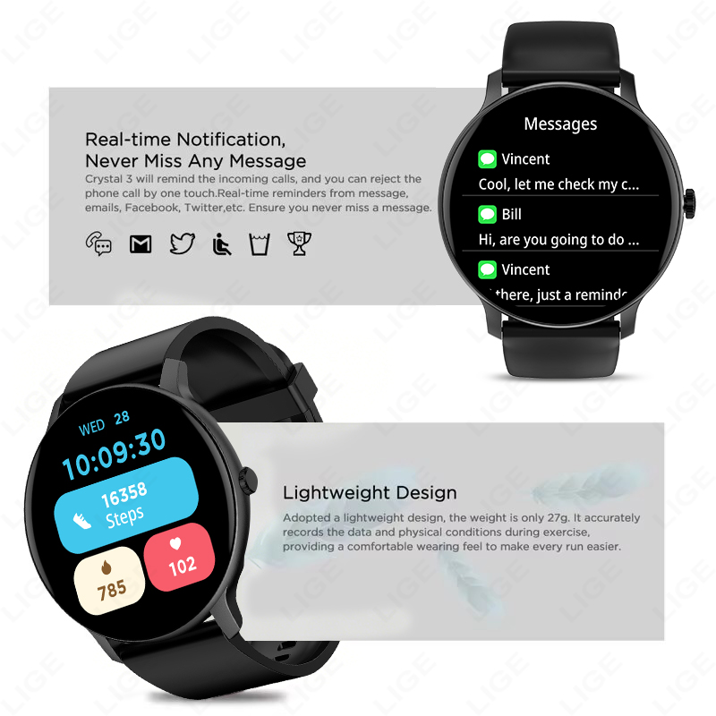 LIGE 2026 NIEUW Smartwatch voo - Women Fashion Week 2026 recensie en prijs