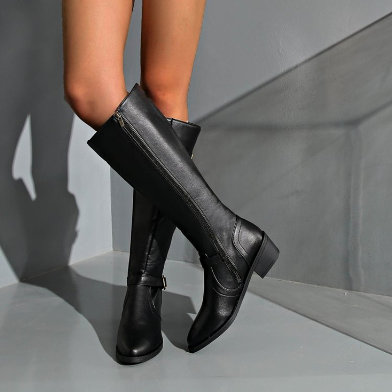 Vrouwen Knie Hoge Laarzen Plat - Women'S Fashion Leather Boots recensie en prijs