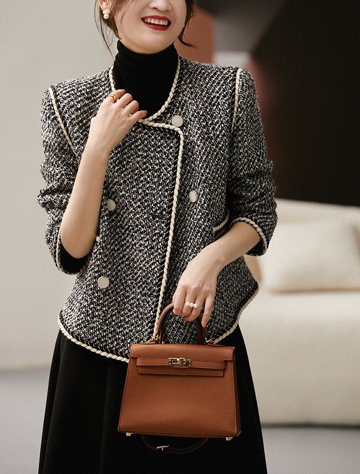 Tweed jassen Dames Wit Kort Da - Women'S Fashion Utility Jacket recensie en prijs