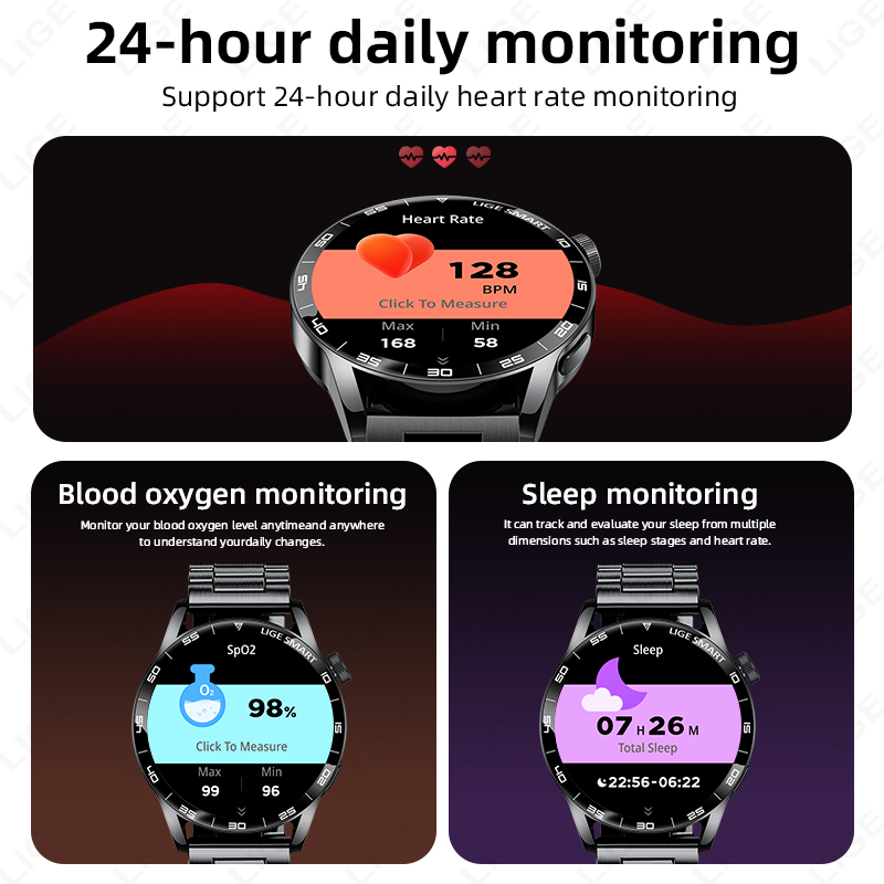 LIGE Heren Mode Smartwatch Spo - Women Fashion Week 2026 recensie en prijs