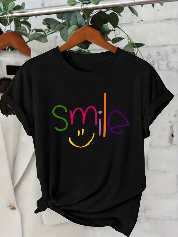 T-shirt met Smile-print, schat - Women'S Fashion Trends Summer 2025 recensie en prijs