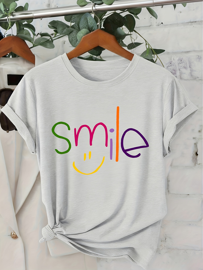 T-shirt met Smile-print, schat - Women'S Fashion Trends Summer 2025 recensie en prijs
