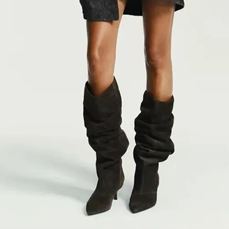Liyke Runway Fashion Geplooide - Women'S Fashion Knee High Boots recensie en prijs