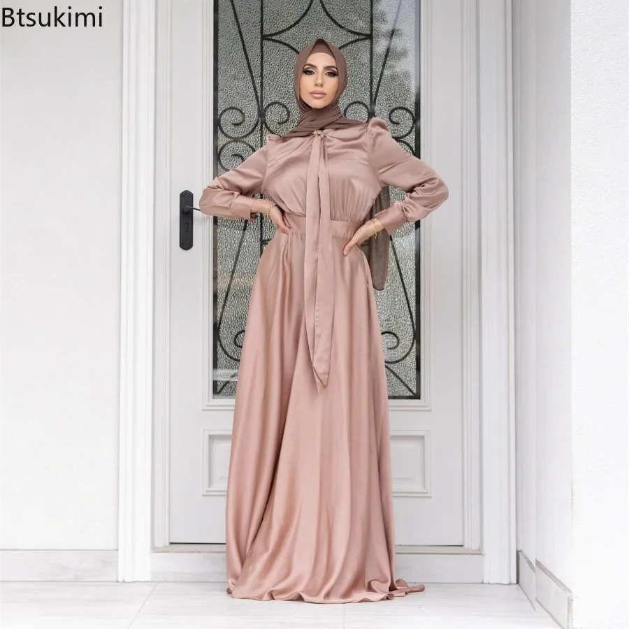 Elegante satijnen jurk voor vr - Turkey Women Fashion recensie en prijs