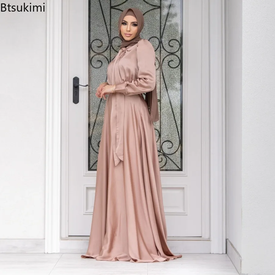 Elegante satijnen jurk voor vr - Turkey Women Fashion recensie en prijs